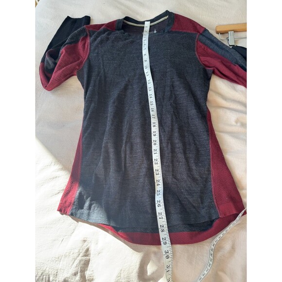 Smartwool Mens M Gray Red Intraknit 200 Thermal Merino Base Layer Crew T-Shirt - Picture 9 of 9